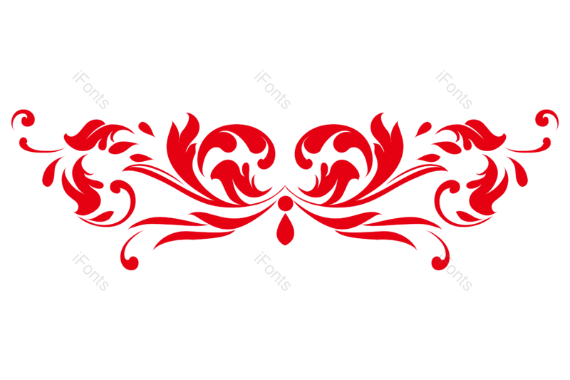 复古图片,花纹元素,古典花纹PNG,红色花纹免抠素材